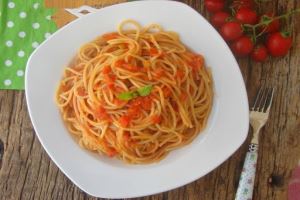 طرز تهیه اسپاگتی بدون گوشت لذیذ و خوشمزه - دنیز ماکارون 