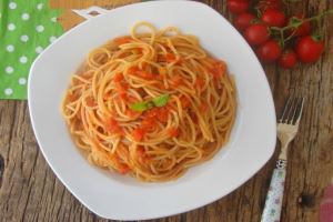 طرز تهیه اسپاگتی بدون گوشت لذیذ و خوشمزه - دنیز ماکارون 
